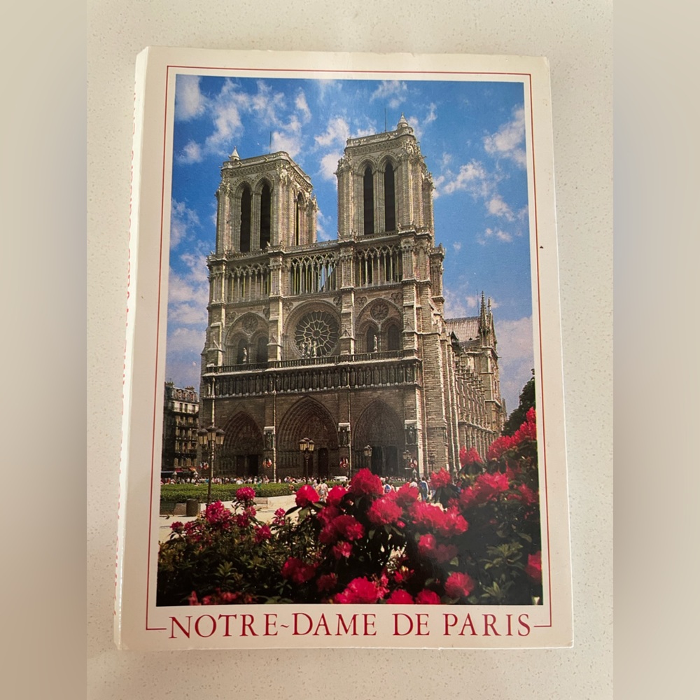 Vintage Notre Dame Cathedral postcard book